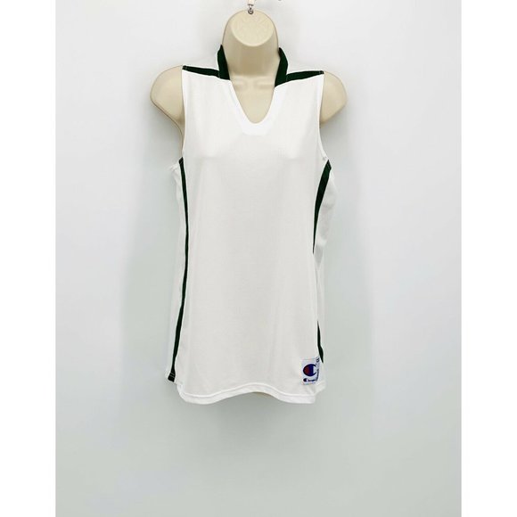 Champion Women's Double Dry Supreme Tank Top Size Small White Green NEW - Picture 3 of 10
